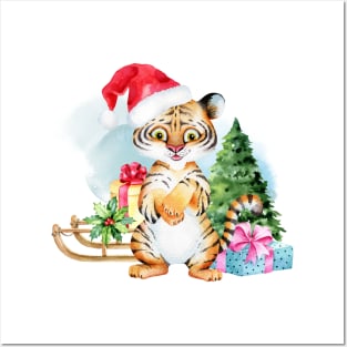 New Year Symbol - Tiger, Christmas Tiger Posters and Art